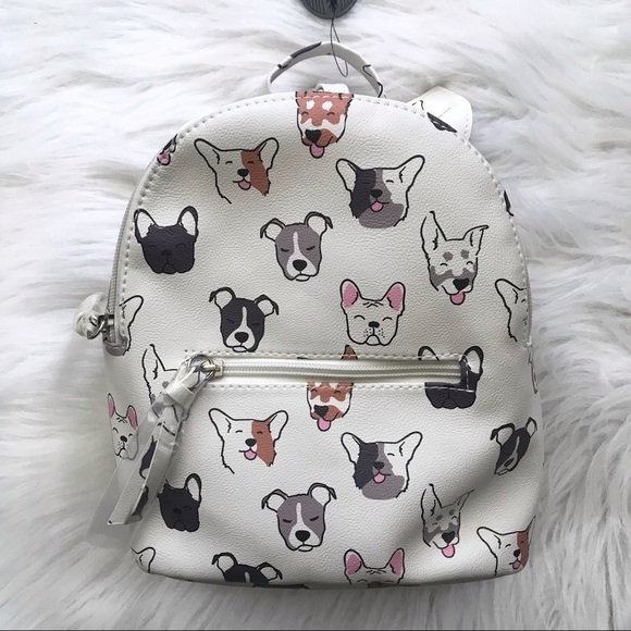 Handbags - Vegan White Dogs Backpack